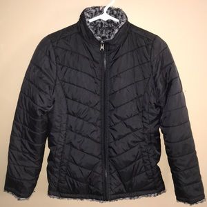 Reversible girls winter coat